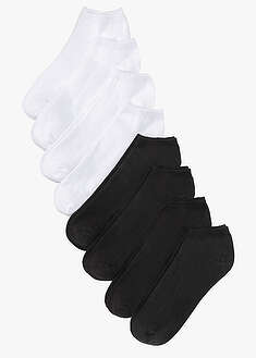 Sneakersukat luomupuuvillalla (8 parin pakkaus) - musta-valkoinen - bonprix