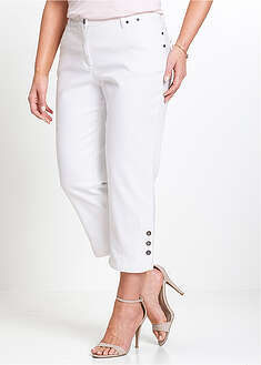 Mid Waist -caprifarkut - white denim - bonprix