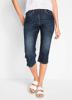 Suorat ja joustavat farkut, mid waist - yönsininen denim - bonprix