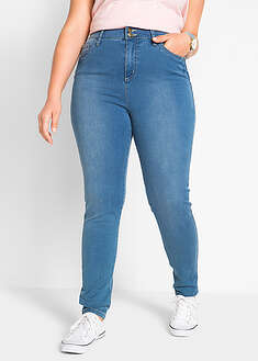 Slim Fit -malliset korkeavyötäröiset farkut erittäin joustavasta denimistä