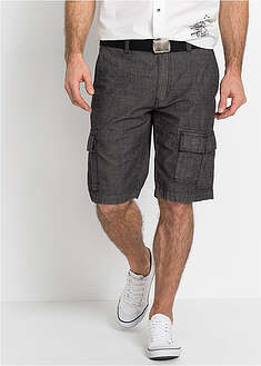 Reisitaskushortsit puhtaasta puuvillasta, Loose Fit - musta - bonprix