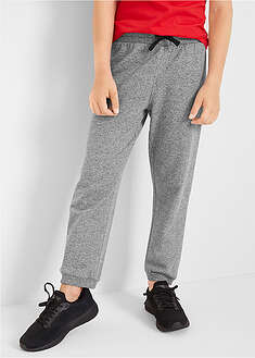 Collegehousut puhtaasta puuvillasta (2 kpl/pakkaus) - musta+meleerattu harmaa - bonprix