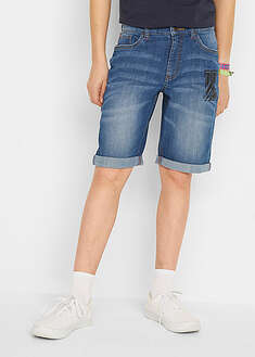 Joustavat bermudashortsit, Slim Fit - blue stone - bonprix