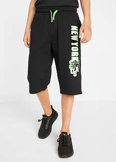 Collegeshortsit puhtaasta puuvillasta - musta - bonprix