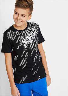 T-paita puhtaasta puuvillasta, Slim Fit - musta painokuvioitu - bonprix