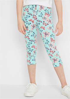 Caprileggingsit luomupuuvillalla (2 kpl/pakkaus) - keskiyön sininen-pastelli minttu - bonprix