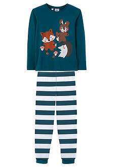 Pyjama (2-os. setti) - villanvalkoinen-merenturkoosi - bonprix