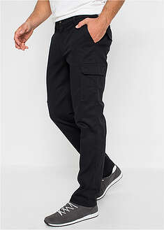 Joustavat Regular Fit -thermoreisitaskuhousut, Straight - musta - bonprix