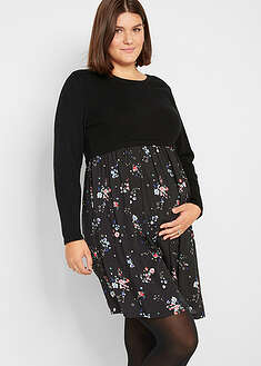 Äitiysmekko neuloksesta ja viskoosista