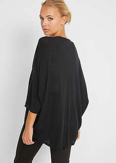 Ohut neuletakki puhtaasta puuvillasta - musta - bonprix