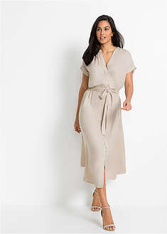 Paitamekko laskeutuvasta viskoosista - beige - bonprix
