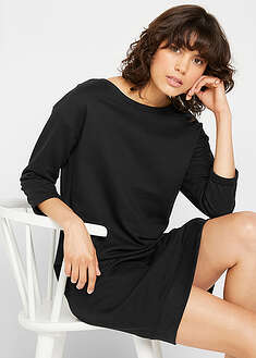 3/4-hihainen collegemekko pehmoisella sisäpuolella - musta - bonprix