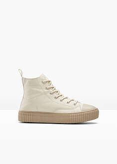 Korkeavartiset korokepohjatennarit - beige - bonprix