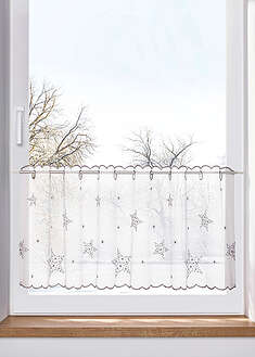 Salusiini tähtikirjailulla - valkoinen-hopea - bonprix