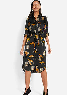 Satiininen paitapuseromekko