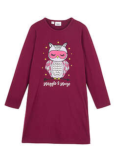 Yöpaita puhtaasta luomupuuvillasta - purppura-painokuvioitu - bonprix