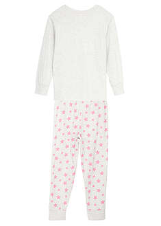 Lasten pyjama (2-os. setti) puhdasta luomupuuvillaa - meleerattu luonnonvärinen painettu - bonprix