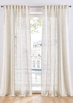 Pellavatyylinen verho (1 kpl/pakkaus), useita eri kokoja