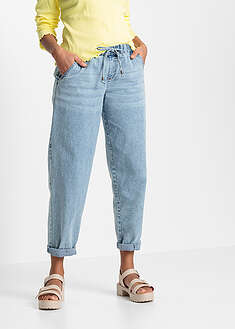 Keskivyötäröiset tynnyrifarkut - pesty vaaleansininen denim - bonprix