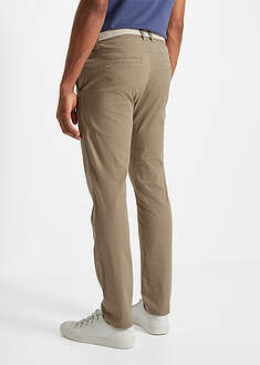 Suorat joustavavyötäröiset chinot ja vyö, Regular Fit - khaki - bonprix