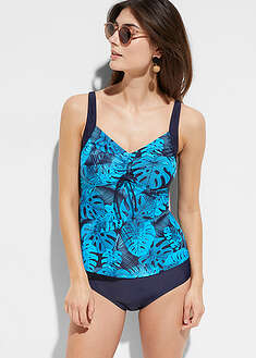 Tankini (2-os. setti) rypytyksellä - sininen-turkoosi - bonprix