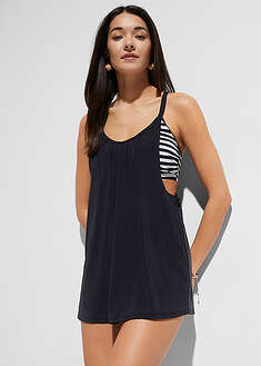 Kerrostyylinen pitkä tankini (2-os. setti) - musta-valkoinen - bonprix