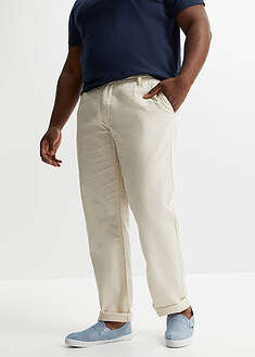 Pellavaiset Relaxed Fit -chinohousut joustovyötäröllä, Straight