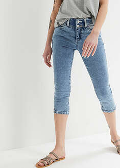 Joustavat 3/4-pituiset skinny-farkut, Mid Waist - blue stone - bonprix