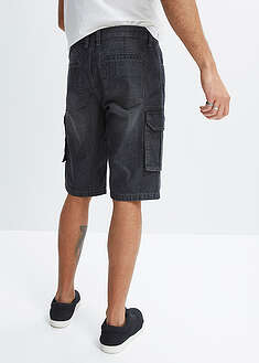 Reisitaskumalliset farkkubermudat, Relaxed Fit - musta denim - bonprix