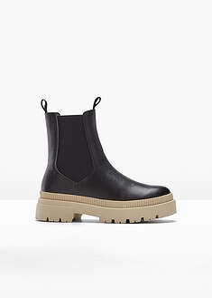 Chelsea-nilkkurit - musta-beige - bonprix