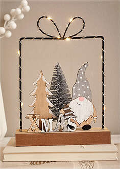 LED-koriste tontuilla ja kuusilla - luonnonvalkoinen-harmaa - bonprix