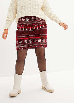 Norjalaiskuvioinen minihame puuvilla-elastaanisekoitteesta