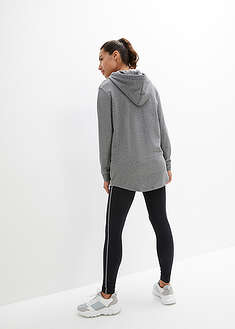 Pitkä collegepaita ja leggingsit (2-os. setti) - meleerattu harmaa-musta - bonprix