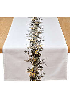 Kaitaliina jouluisella painatuksella - valkoinen-vihreä - bonprix