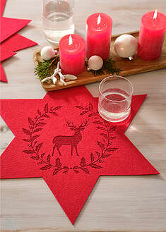 Tähdenmuotoiset tabletit (4/pakkaus) - punainen - bonprix