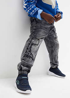 Lasten dinoaiheiset thermofarkut, Regular Fit - musta denim - bonprix