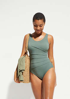 Kevyesti muotoileva uimapuku koristelaskoksilla