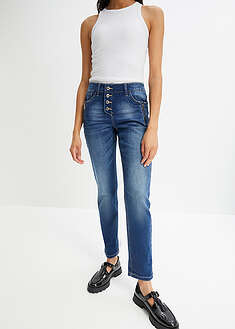 Keskivyötäröiset boyfriend-farkut - pesty sininen denim - bonprix