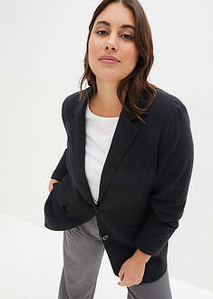 Pitkä bleiseri puuvillatrikoosta