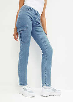Suorat reisitaskufarkut pestyllä ilmeellä - vaaleansininen denim washed - bonprix