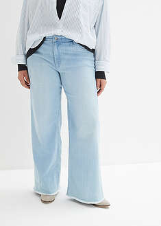 Leveälahkeiset korkeavyötäröiset farkut