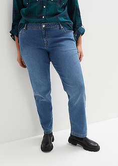 Suorat normaalivyötäröiset stretch-farkut - kulutettu jäänsininen denim - bonprix