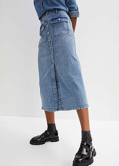 Farkkuhame päälleommelluilla taskuilla - vaaleansininen denim - bonprix