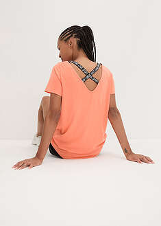 Pitkä urheilupaita avonaisella selkäosalla