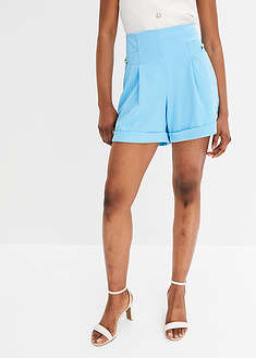 Bermuda-shortsit korkealla vyötäröllä - vaaleansininen - BODYFLIRT boutique