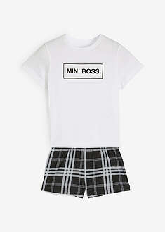 Shortsipyjama pehmeästä puuvillasta (2-os. setti)