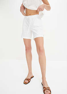 Kuminauhavyötäröiset puuvillashortsit