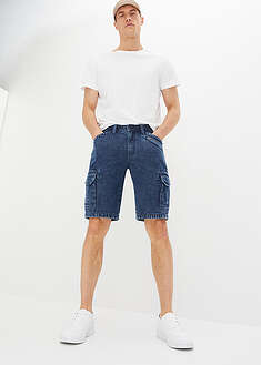 Reisitaskulliset farkkushortsit luomupuuvillasta, Relaxed Fit - sininen denim - RAINBOW