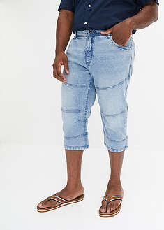 Suorat joustavat 3/4-pituiset farkut, Regular Fit - vaaleansininen denim/farkunsininen - bonprix