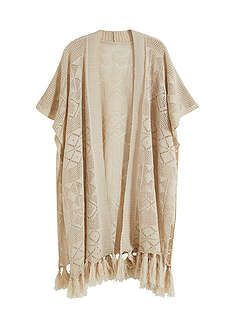 Poncho - beige - bonprix